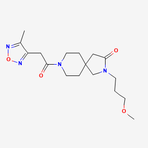 molecular formula C17H26N4O4 B5669189 2-(3-methoxypropyl)-8-[(4-methyl-1,2,5-oxadiazol-3-yl)acetyl]-2,8-diazaspiro[4.5]decan-3-one 
