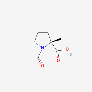 molecular formula C8H13NO3 B566922 D-脯氨酸，1-乙酰基-2-甲基- CAS No. 1268520-12-2