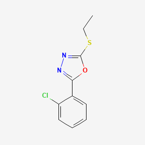molecular formula C10H9ClN2OS B5669223 2-(2-chlorophenyl)-5-(ethylthio)-1,3,4-oxadiazole 
