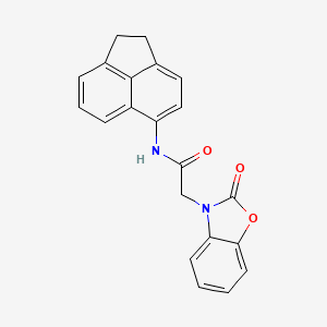 molecular formula C21H16N2O3 B5669226 N-(1,2-dihydro-5-acenaphthylenyl)-2-(2-oxo-1,3-benzoxazol-3(2H)-yl)acetamide 