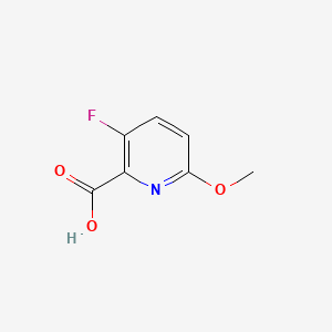 molecular formula C7H6FNO3 B566923 3-氟-6-甲氧基吡啶-2-羧酸 CAS No. 1214328-79-6