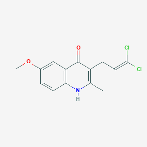 molecular formula C14H13Cl2NO2 B5669230 3-(3,3-dichloro-2-propen-1-yl)-6-methoxy-2-methyl-4-quinolinol 