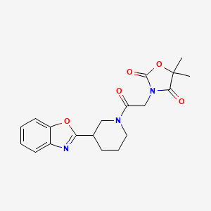 molecular formula C19H21N3O5 B5669259 3-{2-[3-(1,3-benzoxazol-2-yl)piperidin-1-yl]-2-oxoethyl}-5,5-dimethyl-1,3-oxazolidine-2,4-dione 