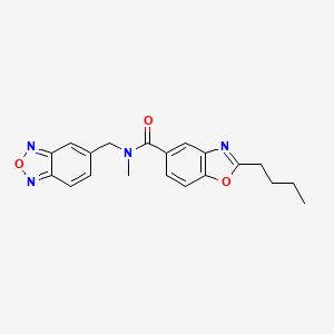 molecular formula C20H20N4O3 B5669273 N-(2,1,3-benzoxadiazol-5-ylmethyl)-2-butyl-N-methyl-1,3-benzoxazole-5-carboxamide 