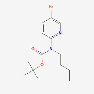 molecular formula C14H21BrN2O2 B566928 2-(N-BOC-N-丁基氨基)-5-溴吡啶 CAS No. 1291487-21-2