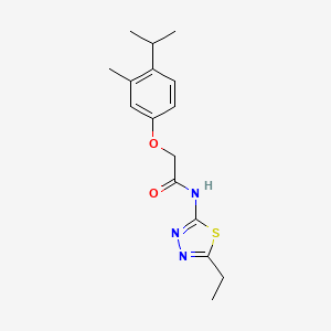 molecular formula C16H21N3O2S B5669286 N-(5-ethyl-1,3,4-thiadiazol-2-yl)-2-(4-isopropyl-3-methylphenoxy)acetamide 
