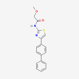 molecular formula C18H16N2O2S B5669297 N-[4-(4-biphenylyl)-1,3-thiazol-2-yl]-2-methoxyacetamide 