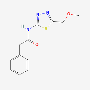 molecular formula C12H13N3O2S B5669306 N-[5-(methoxymethyl)-1,3,4-thiadiazol-2-yl]-2-phenylacetamide 