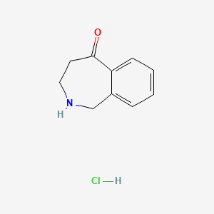 molecular formula C10H12ClNO B566931 1,2,3,4-四氢苯并[c]氮杂环-5-酮盐酸盐 CAS No. 1215074-38-6