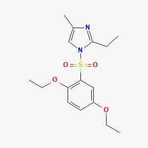 molecular formula C16H22N2O4S B5669312 1-[(2,5-diethoxyphenyl)sulfonyl]-2-ethyl-4-methyl-1H-imidazole 