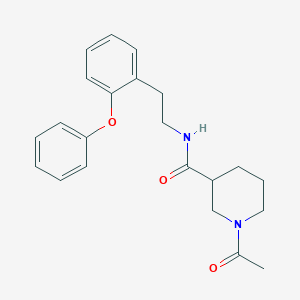 molecular formula C22H26N2O3 B5669331 1-acetyl-N-[2-(2-phenoxyphenyl)ethyl]-3-piperidinecarboxamide 
