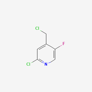 molecular formula C6H4Cl2FN B566937 2-Chloro-4-(chloromethyl)-5-fluoropyridine CAS No. 1227585-30-9