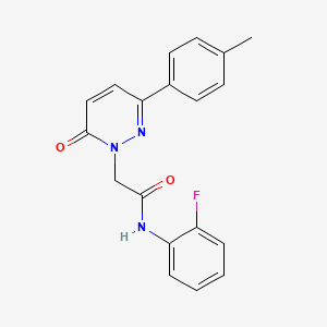 molecular formula C19H16FN3O2 B5669371 N-(2-fluorophenyl)-2-[3-(4-methylphenyl)-6-oxo-1(6H)-pyridazinyl]acetamide 