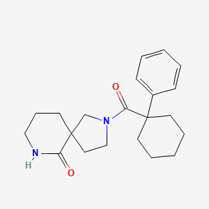 molecular formula C21H28N2O2 B5669376 2-[(1-phenylcyclohexyl)carbonyl]-2,7-diazaspiro[4.5]decan-6-one 