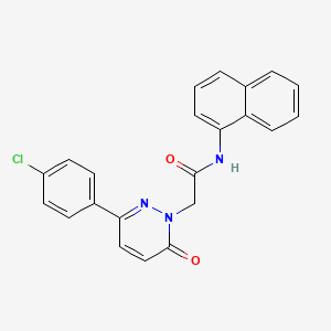 molecular formula C22H16ClN3O2 B5669392 2-[3-(4-chlorophenyl)-6-oxo-1(6H)-pyridazinyl]-N-1-naphthylacetamide 