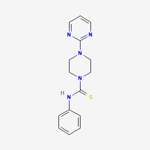 molecular formula C15H17N5S B5669416 N-phenyl-4-(2-pyrimidinyl)-1-piperazinecarbothioamide 