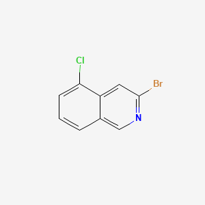 molecular formula C9H5BrClN B566942 3-Bromo-5-chloroisoquinoline CAS No. 1276056-67-7