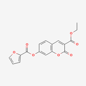 molecular formula C17H12O7 B5669421 ethyl 7-(2-furoyloxy)-2-oxo-2H-chromene-3-carboxylate 