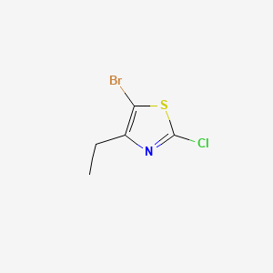molecular formula C5H5BrClNS B566944 5-Bromo-2-chloro-4-ethylthiazole CAS No. 1291487-22-3