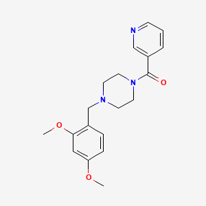molecular formula C19H23N3O3 B5669447 1-(2,4-dimethoxybenzyl)-4-(3-pyridinylcarbonyl)piperazine 