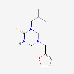 molecular formula C12H19N3OS B5669450 5-(2-furylmethyl)-1-isobutyl-1,3,5-triazinane-2-thione 