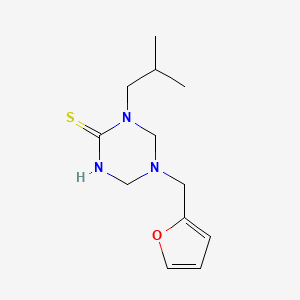 5-(2-furylmethyl)-1-isobutyl-1,3,5-triazinane-2-thione