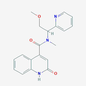 N-[2-methoxy-1-(2-pyridinyl)ethyl]-N-methyl-2-oxo-1,2-dihydro-4-quinolinecarboxamide