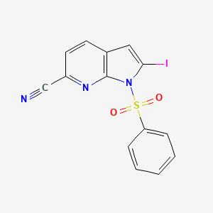 1-(Phenylsulfonyl)-6-cyano-2-iodo-7-azaindole