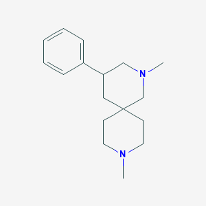 molecular formula C17H26N2 B5669472 2,9-dimethyl-4-phenyl-2,9-diazaspiro[5.5]undecane 