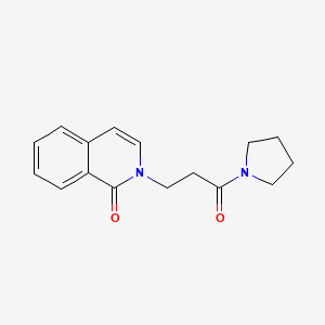 molecular formula C16H18N2O2 B5669474 2-(3-oxo-3-pyrrolidin-1-ylpropyl)isoquinolin-1(2H)-one 