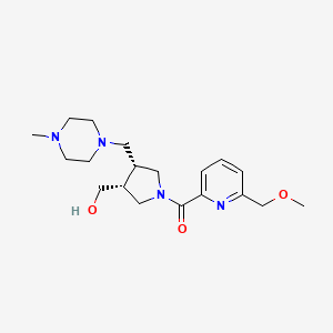 {(3R*,4R*)-1-{[6-(methoxymethyl)pyridin-2-yl]carbonyl}-4-[(4-methylpiperazin-1-yl)methyl]pyrrolidin-3-yl}methanol