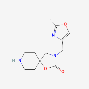 molecular formula C12H17N3O3 B5669525 3-[(2-methyl-1,3-oxazol-4-yl)methyl]-1-oxa-3,8-diazaspiro[4.5]decan-2-one hydrochloride 
