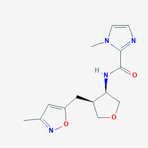 1-methyl-N-{(3R*,4S*)-4-[(3-methylisoxazol-5-yl)methyl]tetrahydrofuran-3-yl}-1H-imidazole-2-carboxamide