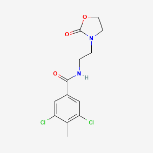 3,5-dichloro-4-methyl-N-[2-(2-oxo-1,3-oxazolidin-3-yl)ethyl]benzamide