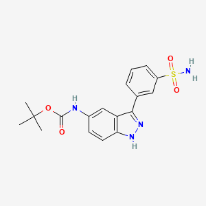 tert-Butyl (3-(3-sulfamoylphenyl)-1H-indazol-5-yl)carbamate
