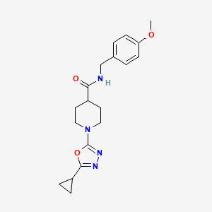 1-(5-cyclopropyl-1,3,4-oxadiazol-2-yl)-N-(4-methoxybenzyl)piperidine-4-carboxamide