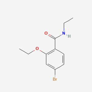 molecular formula C11H14BrNO2 B566957 4-溴-2-乙氧基-N-乙基苯甲酰胺 CAS No. 1245563-10-3