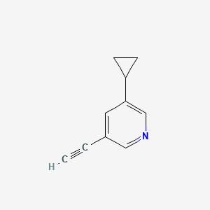 molecular formula C10H9N B566958 3-环丙基-5-乙炔基吡啶 CAS No. 1256823-31-0