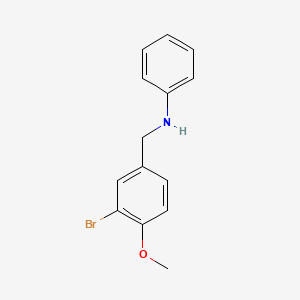 molecular formula C14H14BrNO B5669620 (3-bromo-4-methoxybenzyl)phenylamine 