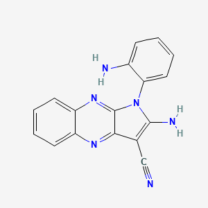 2-amino-1-(2-aminophenyl)-1H-pyrrolo[2,3-b]quinoxaline-3-carbonitrile
