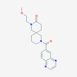 2-(2-methoxyethyl)-8-(quinoxalin-6-ylcarbonyl)-2,8-diazaspiro[5.5]undecan-3-one