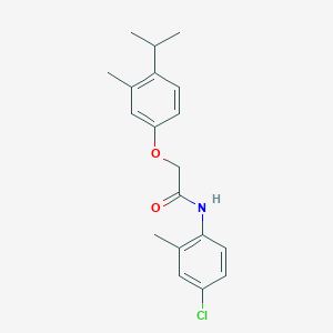 molecular formula C19H22ClNO2 B5669681 N-(4-chloro-2-methylphenyl)-2-(4-isopropyl-3-methylphenoxy)acetamide 