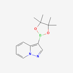 molecular formula C13H17BN2O2 B566969 3-(4,4,5,5-四甲基-1,3,2-二氧杂硼环-2-基)吡唑并[1,5-a]吡啶 CAS No. 1207557-48-9