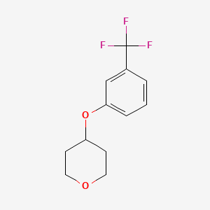 molecular formula C12H13F3O2 B566970 4-(3-Trifluoromethylphenoxy)tetrahydro-2H-pyran CAS No. 1257664-99-5