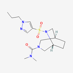 (1S*,5R*)-N,N-dimethyl-6-[(1-propyl-1H-pyrazol-4-yl)sulfonyl]-3,6-diazabicyclo[3.2.2]nonane-3-carboxamide