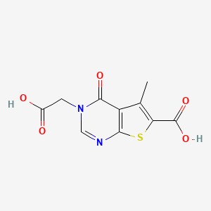 3-(carboxymethyl)-5-methyl-4-oxo-3,4-dihydrothieno[2,3-d]pyrimidine-6-carboxylic acid
