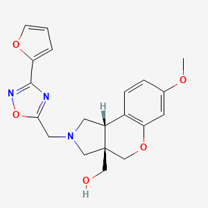 [(3aS*,9bS*)-2-{[3-(2-furyl)-1,2,4-oxadiazol-5-yl]methyl}-7-methoxy-1,2,3,9b-tetrahydrochromeno[3,4-c]pyrrol-3a(4H)-yl]methanol