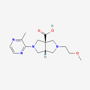(3aR*,6aR*)-2-(2-methoxyethyl)-5-(3-methyl-2-pyrazinyl)hexahydropyrrolo[3,4-c]pyrrole-3a(1H)-carboxylic acid