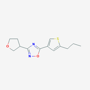 molecular formula C13H16N2O2S B5669792 5-(5-propyl-3-thienyl)-3-(tetrahydrofuran-3-yl)-1,2,4-oxadiazole 