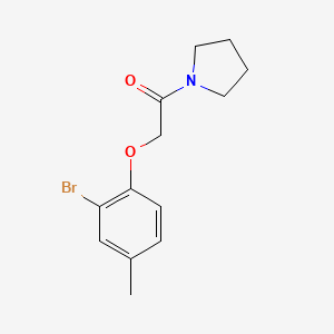 molecular formula C13H16BrNO2 B5669818 1-[(2-bromo-4-methylphenoxy)acetyl]pyrrolidine 